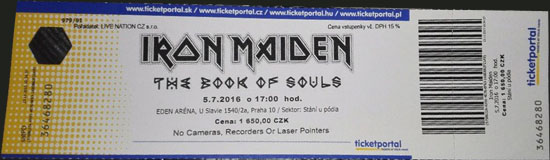 The Book Of Souls World Tour 2016 - Prague