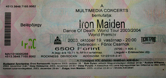 Dance Of Death World Tour 2003/2004