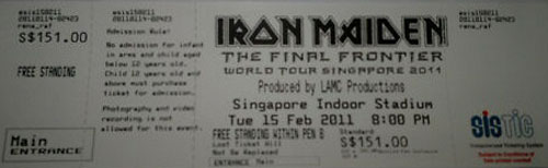 The Final Frontier World Tour 2011 - Singapore