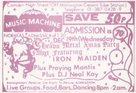 London – Music Machine, Camden Town 1979/12/19