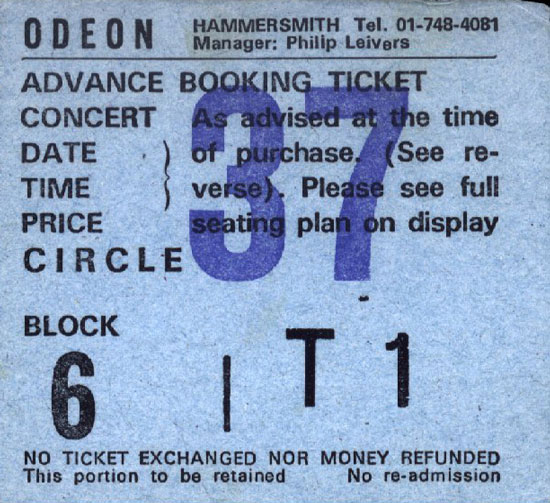 World Slavery Tour 1984 - London