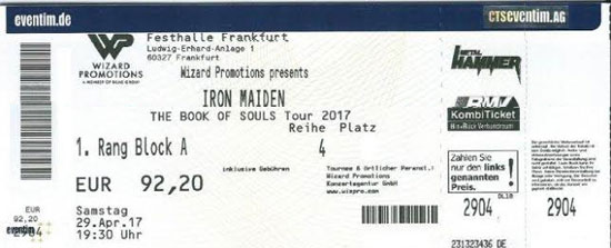 The Book Of Souls Tour 2017