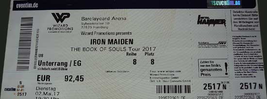 The Book Of Souls Tour 2017