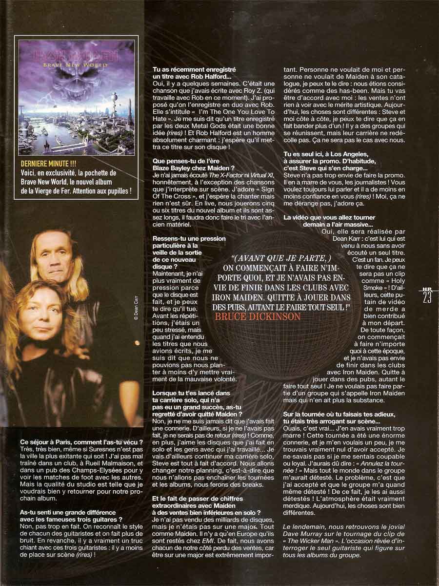 Hard Rock Magazine NS N°57 - Mai 2000