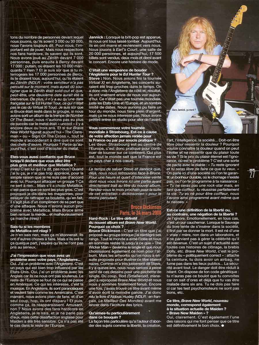Hard Rock Magazine NS N°57 - Mai 2000