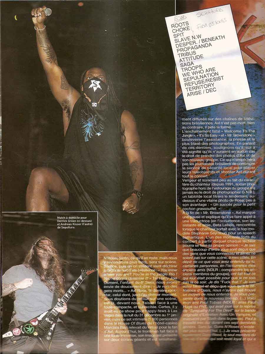 Hard Rock Magazine NS N°66 - Mars 2001