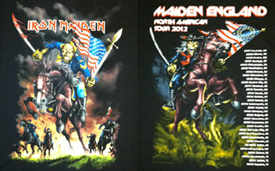 Maiden England Tour 2012 Event Shirt