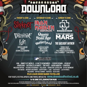 Maiden England Tour 2013 - Download Festival - England