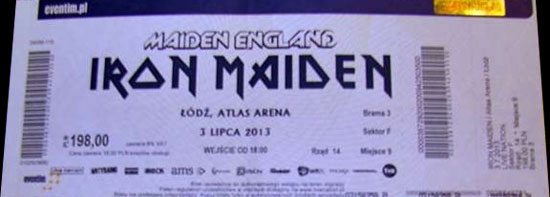 Maiden England Tour 2013 - Poland