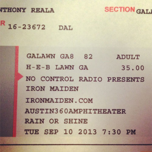 09/10/13 - Iron Maiden - Austin - USA