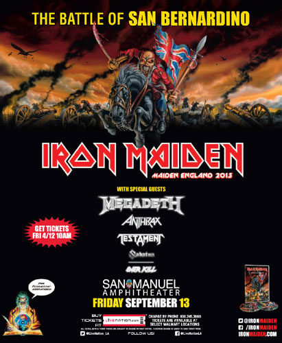 Maiden England Tour - San Bernardino, USA - 09/13/2013
