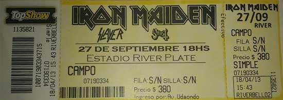 Maiden Engand Tour 2013 - Buenos Aires - Argentina