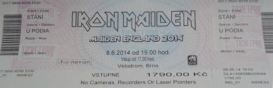Maiden England Tour 2014 - Czech Republic