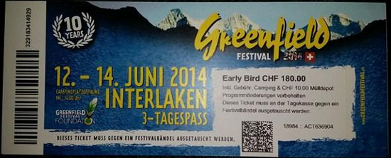 Maiden England Tour 2014 - Greenfield Festival - Switzerland