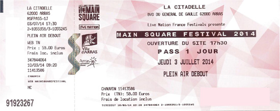 14/07/03 - Main Square Festival - Arras - France