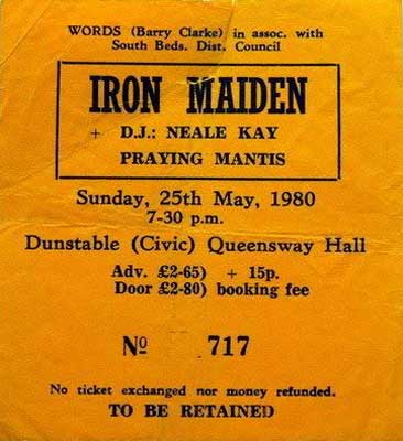 Iron Maiden Tour 1980