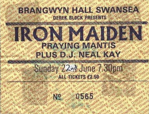 Iron Maiden Tour 1980