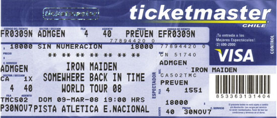 Somewhere Back In Time World Tour 2008