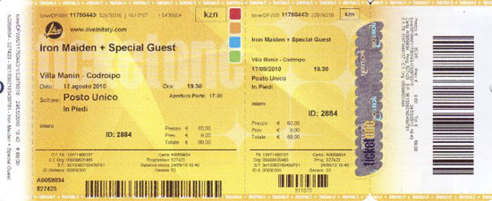 The Final Frontier Tour 2010 - Italy