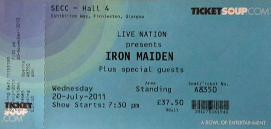 The Final Frontier UK Tour 2011 - Glasgow