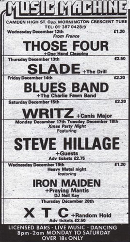 London – Music Machine, Camden Town - 1979/12/19