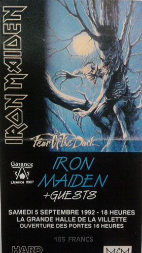 Fear Of The Dark World Tour 1992