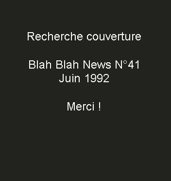 Blah Blah News N°41 – Juin 1992