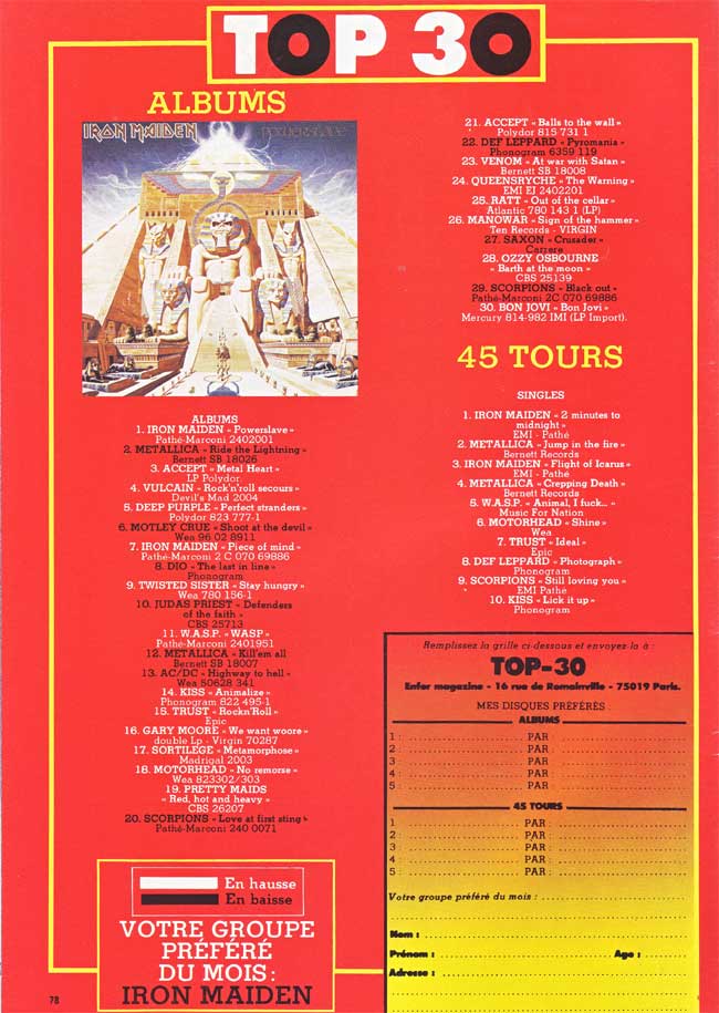 Enfer Magazine N°24 - Mai 1985