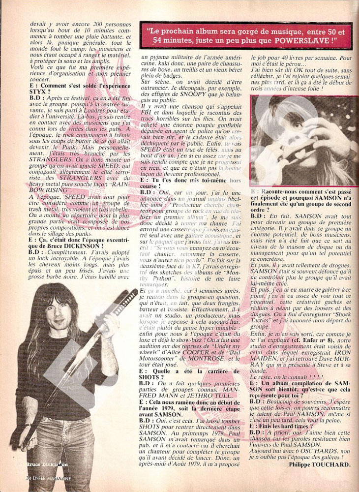 Enfer Magazine N°36 - Mai 1986