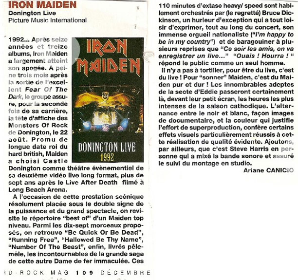 Hard Rock Magazine N°109 - Décembre 1993
