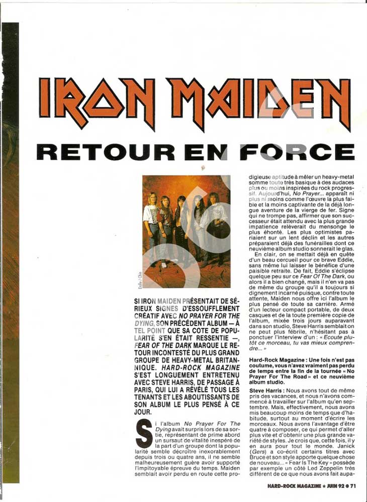 Hard Rock Magazine N°91 - Juin 1992