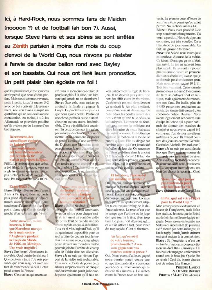 Hard Rock Magazine NS N°36 - Juillet 1998