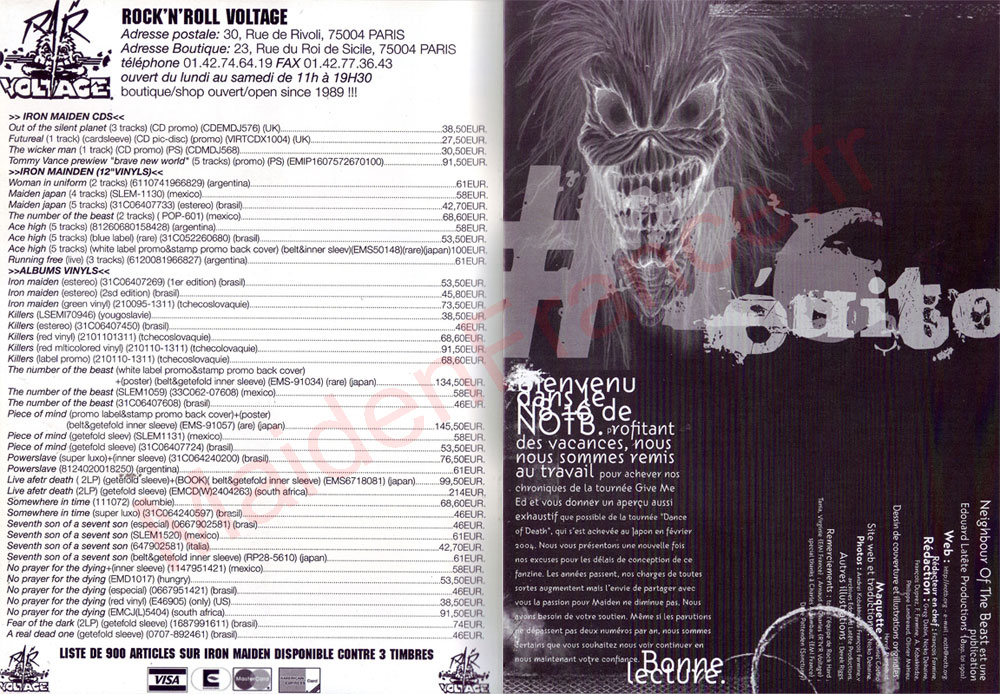 Neighbour Of The Beast N°16 - Novembre 2004