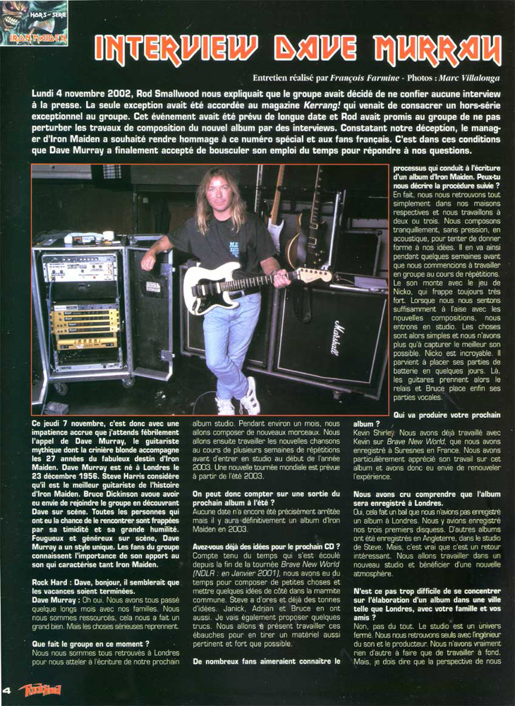 Rock Hard N°1H - Novembre 2002