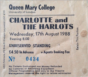 Charlotte and the Harlots Tour 1988 - London