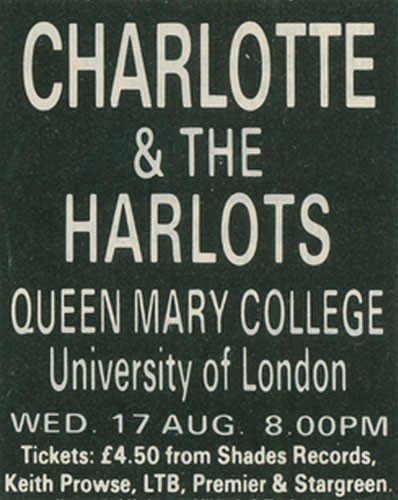 Charlotte and the Harlots Tour 1988 - London