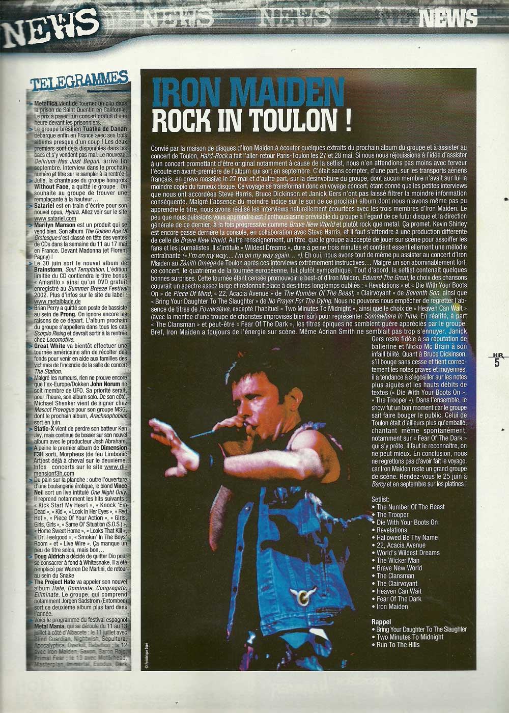 Hard Rock Magazine NS N°92 – Juin 2003