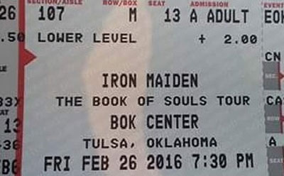 Iron Maiden - Tulsa, OK - USA - 02/26/16