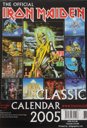 Iron Maiden Official Calendar