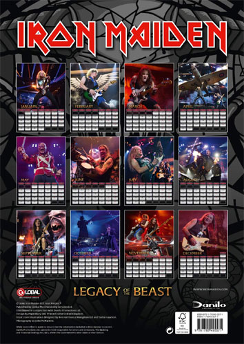 Iron Maiden Official Calendar
