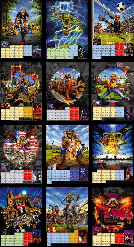 Iron Maiden Official Calendar