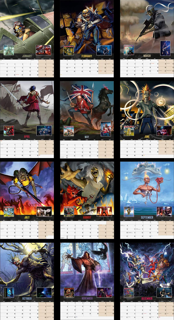 Iron Maiden Official Calendar